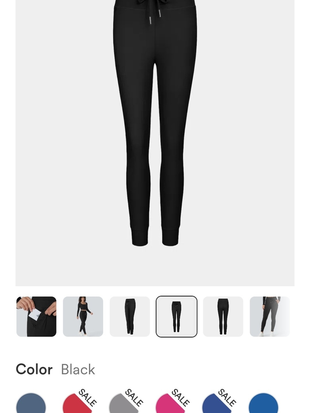 HALARA Black Slim Track Joggers- M